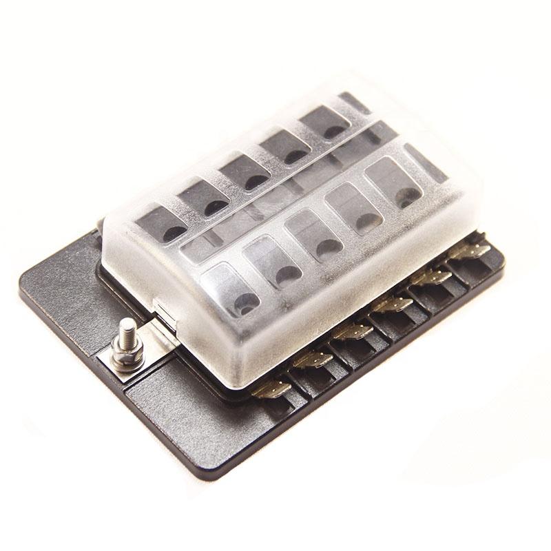 12 Way Blade Fuse Box with LED - Spade Terminal