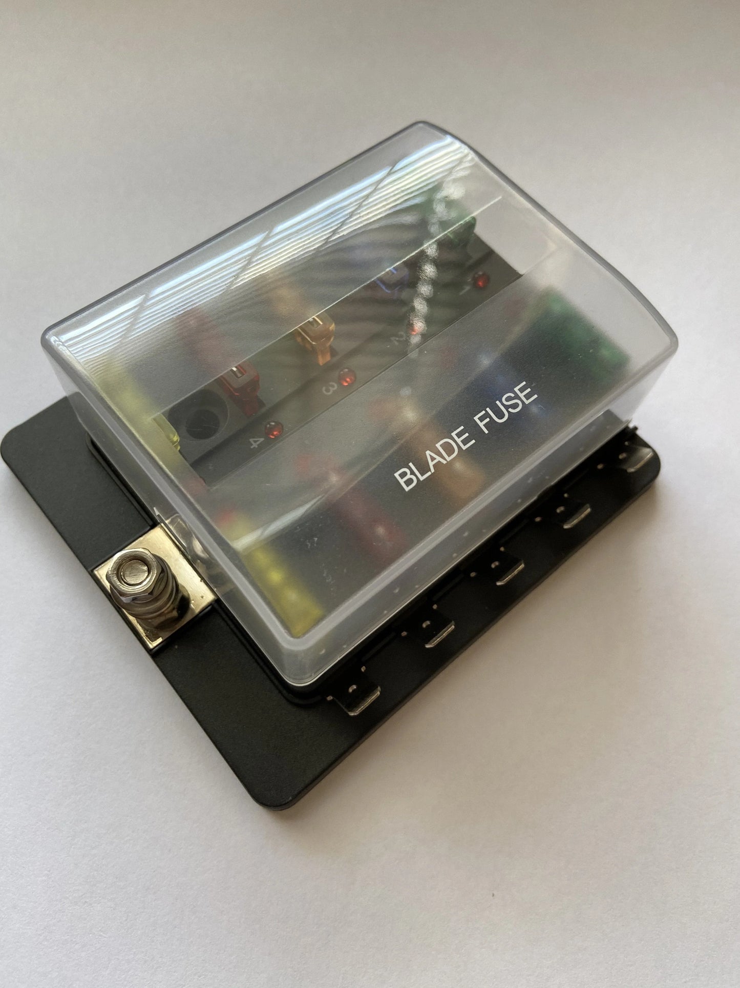 10 Way Blade Fuse Box with LED - Spade Termina