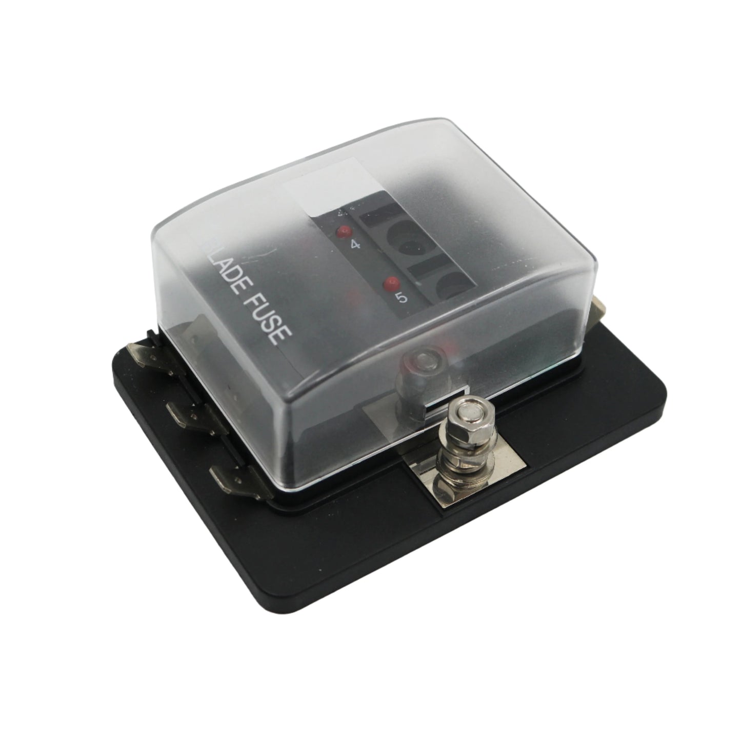 6 Way Blade Fuse Box with LED - Spade Terminal Connection